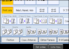 Illustration de l'&eacute;cran du panneau de commande