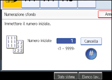 Illustrazione schermata pannello operativo