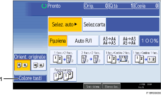 Illustrazione numerata schermata pannello operativo