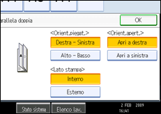 Illustrazione schermata pannello operativo