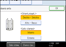 Illustrazione schermata pannello operativo