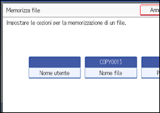 Illustrazione schermata pannello operativo