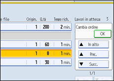 Illustrazione schermata pannello operativo