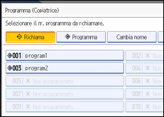 Illustrazione schermata pannello operativo