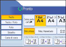 Illustrazione schermata pannello operativo