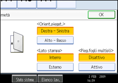 Illustrazione schermata pannello operativo