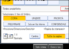 Illustrazione schermata pannello operativo