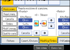 Illustrazione schermata pannello operativo