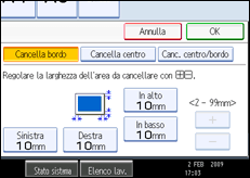 Illustrazione schermata pannello operativo