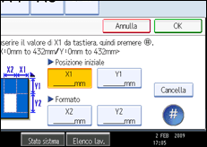 Illustrazione schermata pannello operativo