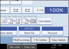 Illustrazione schermata pannello operativo
