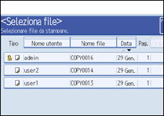 Illustrazione schermata pannello operativo