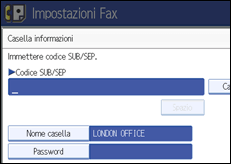Figura relativa alla schermata del pannello operativo