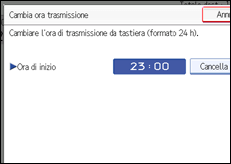 Figura relativa alla schermata del pannello operativo