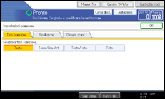 Figura relativa alla schermata del pannello operativo