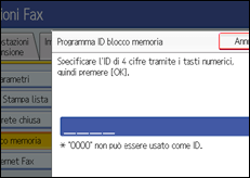 Figura relativa alla schermata del pannello operativo