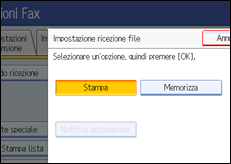 Figura relativa alla schermata del pannello operativo