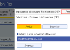 Figura relativa alla schermata del pannello operativo