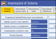 Illustrazione schermata pannello operativo