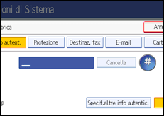 Illustrazione schermata pannello di controllo