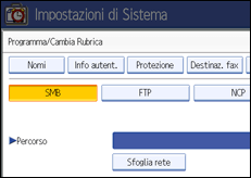 Illustrazione schermata pannello di controllo