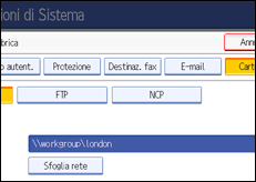 Illustrazione schermata pannello di controllo