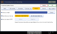 Illustrazione schermata pannello di controllo
