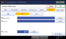 Illustrazione schermata pannello di controllo