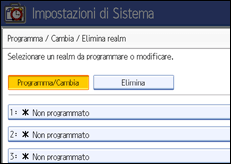 Illustrazione schermata pannello di controllo