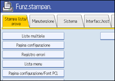Illustrazione schermata pannello di controllo