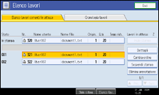 Illustrazione schermata pannello di controllo