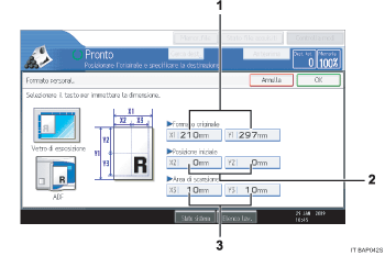 Illustrazione numerata pannello operativo