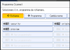 Illustrazione pannello operativo