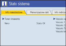 Illustrazione schermata pannello operativo