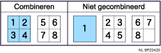 Afbeelding van Kopiëren Voorkant bij Combineren.