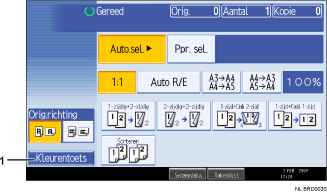 Schermafbeelding van een bedieningspaneel met genummerde oproepafbeeldingen