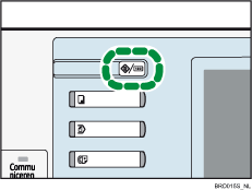 Illustratie van de toets Gebruikersinstellingen/Teller