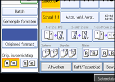 Schermafbeelding bedieningspaneel