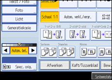 Schermafbeelding bedieningspaneel