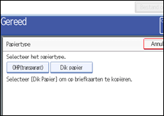 Schermafbeelding bedieningspaneel