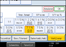 Schermafbeelding bedieningspaneel