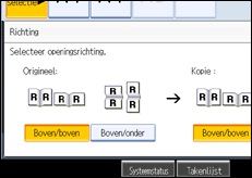 Schermafbeelding bedieningspaneel