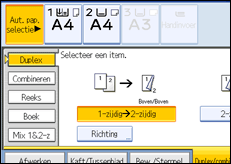 Schermafbeelding bedieningspaneel