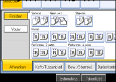 Schermafbeelding bedieningspaneel