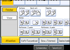 Schermafbeelding bedieningspaneel
