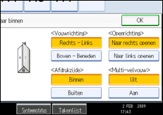 Schermafbeelding bedieningspaneel