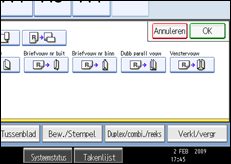 Schermafbeelding bedieningspaneel
