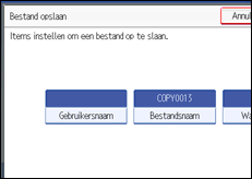 Schermafbeelding bedieningspaneel