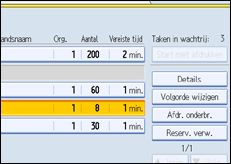 Schermafbeelding bedieningspaneel