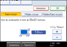 Schermafbeelding bedieningspaneel